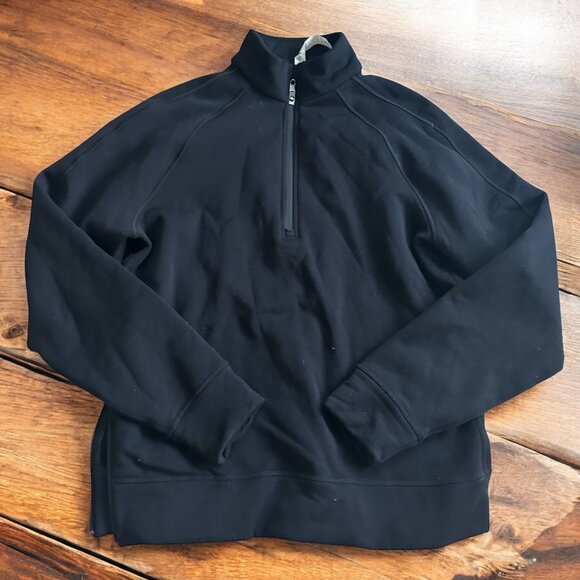 LULULEMON Men's Black 3/4 Zip Long  Sleeve Size Medium - Picture 1 of 8
